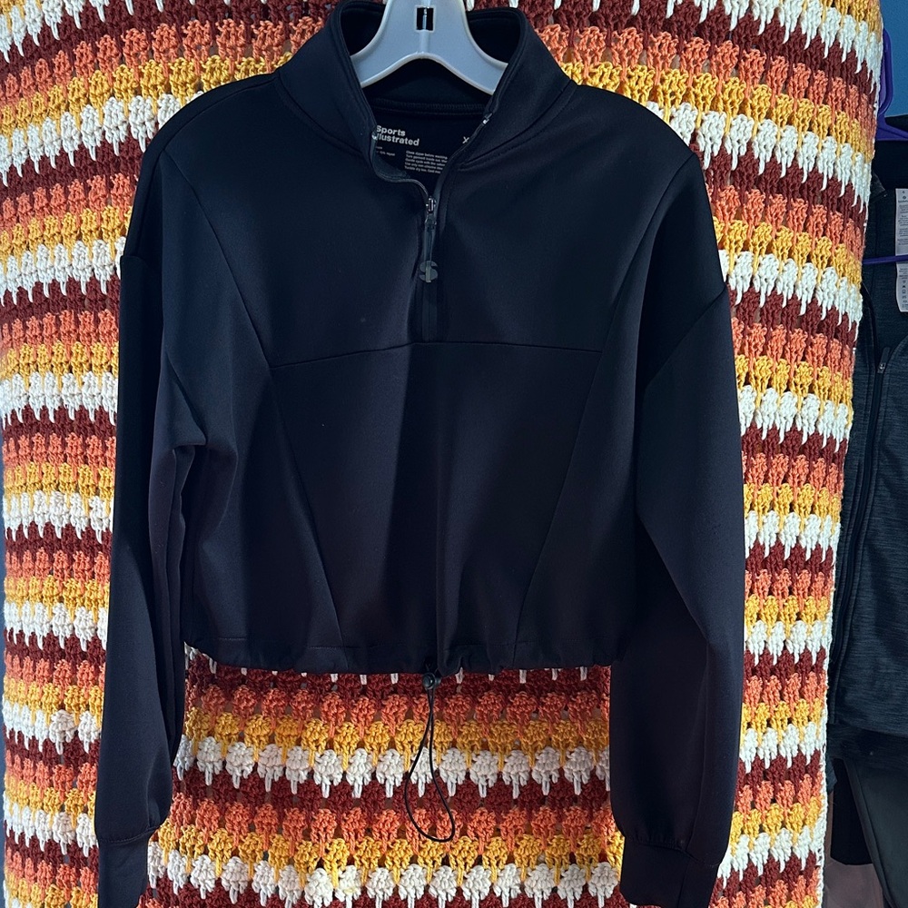 Sports Illustrated Swim Black Bomber Jacket